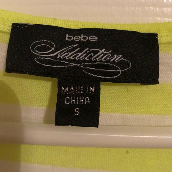 LIME BEBE ADDICTION STRIPED TANK WITH POCKET - Picture 2 of 2
